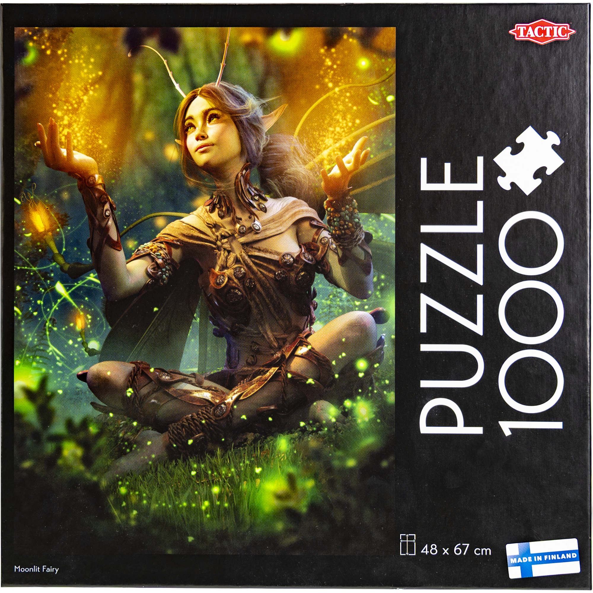 Tactic puslespill 1000 brikker - fantasy motiv av insektlignende fe i magiske omgivelser. Puslespilleske